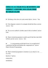 CST8116 313 EXAM FULL QUESTIONS AND CORRECT ANSWERS 2026 EXAM PREP BUNDLED EXAMS