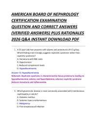 Nephrology Certification Exam Q&A: Review and Practice