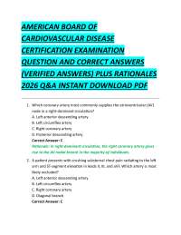 Cardiovascular Disease Certification Exam Q&A 2026