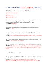 TX MPJE Exam Q&A: Comprehensive Review for Pharmacy Students