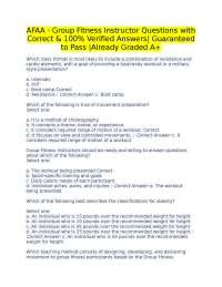 AFAA Group Fitness Instructor Exam Questions and Answers
