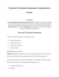 Veterinary Technician Exam: Comprehensive Practice Questions
