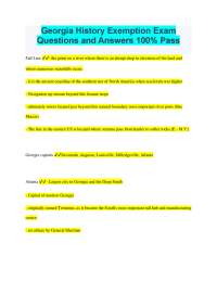 Georgia History Exemption Exam Q&A: Key Concepts and Events
