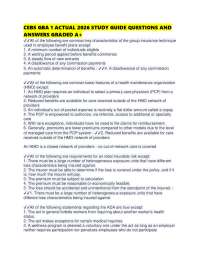CEBS GBA 1 ACTUAL 2026 STUDY GUIDE QUESTIONS AND ANSWERS GRADED A+
