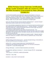 AFAA Group Exercise Certification Study Guide: Questions and Answers