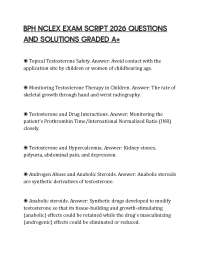 BPH NCLEX EXAM SCRIPT 2026 QUESTIONS AND SOLUTIONS GRADED A+
