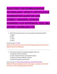 RPSGT Certification Exam Q&A: Verified Answers and Rationales