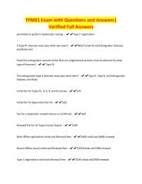 Fire Extinguisher Regulations Exam: Questions and Verified Answers