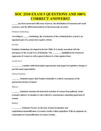 Criminology Exam Questions and Answers