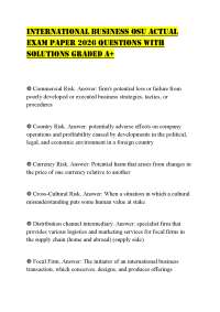INTERNATIONAL BUSINESS OSU ACTUAL EXAM PAPER 2026 QUESTIONS WITH SOLUTIONS GRADED A+