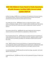 Sociology Midterm Exam Study Questions and Answers