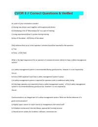 CVOR Exam Questions and Answers 2026
