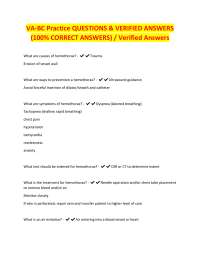 VA-BC Exam Practice Questions and Verified Answers