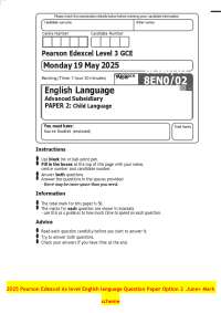 English Language Exam Paper: Child Language Analysis
