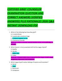 Certified Grief Counselor Exam Q&A: Practice Questions and Rationales