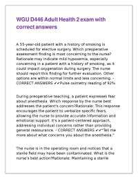 Surgical Nursing Exam Questions and Answers