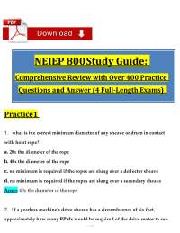 NEIEP 800 Study Guide & Practice Tests, Elevator Mechanic Exam Prep PDF