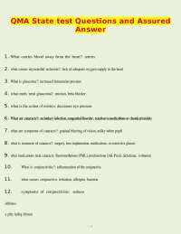 QMA State test Questions and Assured Answer