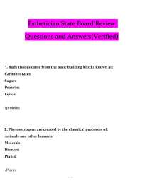 Esthetician State Board Review: Questions and Answers