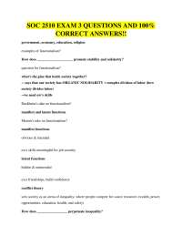 Sociology Exam 3: Functionalism, Conflict Theory, and Symbolic Interactionism Q&A