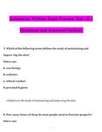 Esthetician Exam Practice Test: Questions and Answers