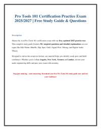 Pro Tools 101 Certification Practice Exam: Free Study Guide 2025/2027