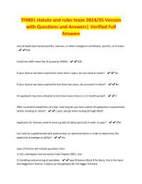 Texas Fire Marshal Exam Questions and Answers 2024-2025
