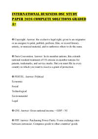 INTERNATIONAL BUSINESS OSU STUDY PAPER 2026 COMPLETE SOLUTIONS GRADED A+