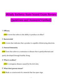 Milady Esthetics Exam Review: Q&A for State Board Prep