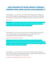 Canadian PN Exam: Medical-Surgical Nursing Questions and Answers