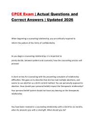 CPCE Exam | Actual Questions and Correct Answers | Updated 2026