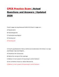 CPCE Practice Exam | Actual Questions and Answers | Updated 2026