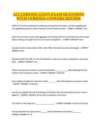 ACI Certification Exam 2026 – Rated A+ Practice Questions with Correct Answers PDF