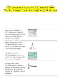 CST Instruments Exam with All Correct & 100% Verified Answers |Latest Version |Already Gra