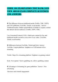 COMM 190 EXAMINATION TEST BANK 2026 VIEW AHEAD EXAM COMPLETE QUESTIONS AND ANSWERS