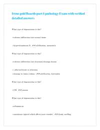 Pathology Exam Questions and Answers: Degeneration and Growth Disturbances