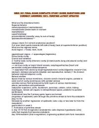 Anatomical Terminology and Tissue Types: Comprehensive Study Notes
