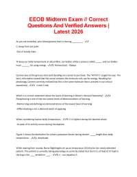 EEOB Midterm Exam Questions and Verified Answers 2026
