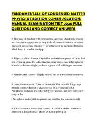 FUNDAMENTALS OF CONDENSED MATTER PHYSICS 1ST EDITION COHEN SOLUTIONS MANUAL EXAMINATION TE