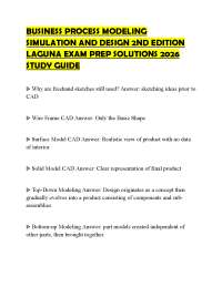 BUSINESS PROCESS MODELING SIMULATION AND DESIGN 2ND EDITION LAGUNA EXAM PREP SOLUTIONS 202