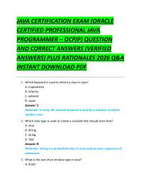 Java Certification Exam Questions and Answers (OCPJP)