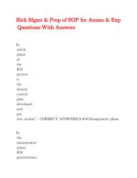 SOP Management: Questions and Answers on Ammo & Explosives