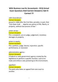 Business Law for Accountants Exam Questions and Answers