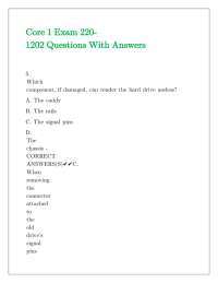Computer Hardware and Networking Exam Questions with Answers
