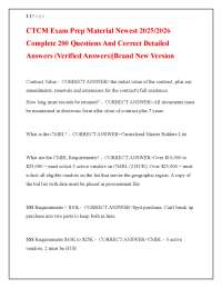CTCM Exam Prep: Contract Management Questions and Answers 2025/2026