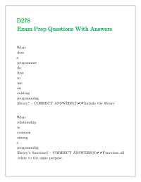 Programming Concepts: Exam Prep Questions and Answers
