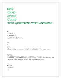 Epic OpTime Study Guide: Test Questions and Answers