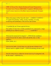 TMF 12 Texas Fire Alarm Technical Exam: 200 Questions and Answers