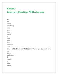 Palantir Interview Questions and Answers: A Comprehensive Guide