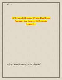 NC Driver's Ed Practice Exam: Questions and Answers for 2025